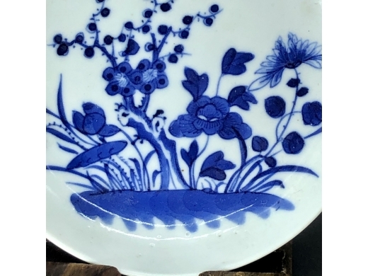 青花花蝶纹盘