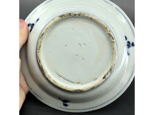 青花山水纹碟