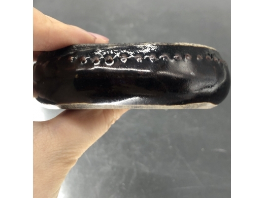 酱釉鼓式瓷砚