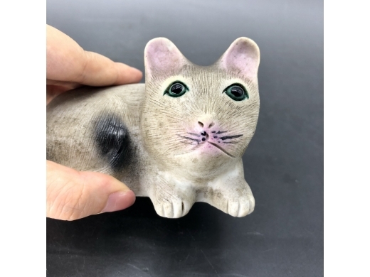 生瓷加彩猫