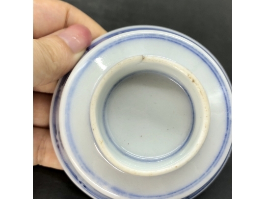 青花寿字纹茶盏