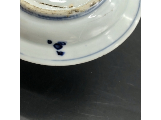 青花山水纹碟
