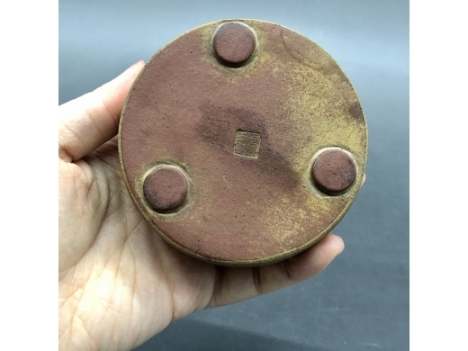 紫砂段泥刻竹纹水盂