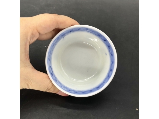 青花寿字纹茶盏