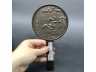白铜松鹤纹带柄铜镜