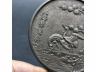 白铜松鹤纹带柄铜镜