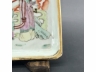 粉彩仕女童子茶盘