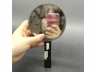 白铜松鹤纹带柄铜镜