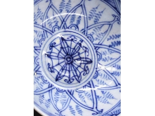 青花花叶纹茶盏