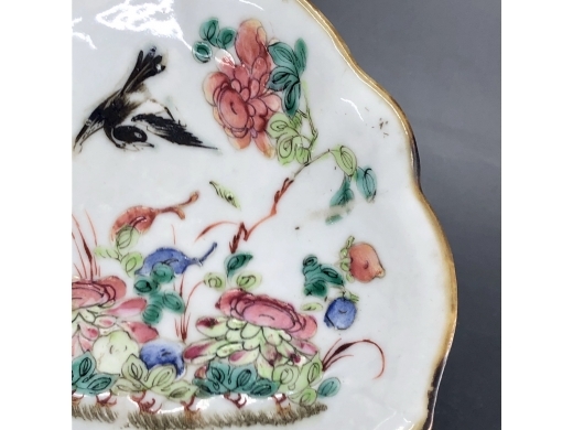 粉彩花鸟纹供盘