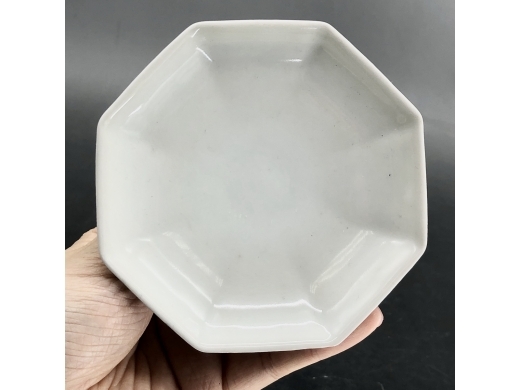 青花八方渔樵耕读盖碗