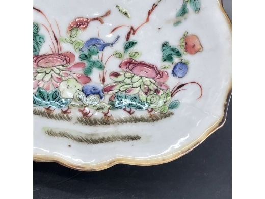 粉彩花鸟纹供盘