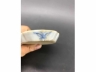 青花山水菱口海棠形碟