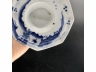 青花八方渔樵耕读盖碗