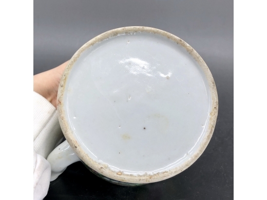 广彩花鸟直筒茶壶