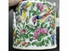 广彩花鸟直筒茶壶