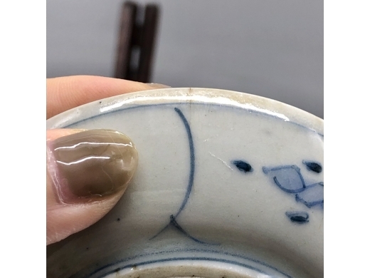 青花花卉纹小碟