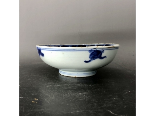 青花云鹤纹半碗
