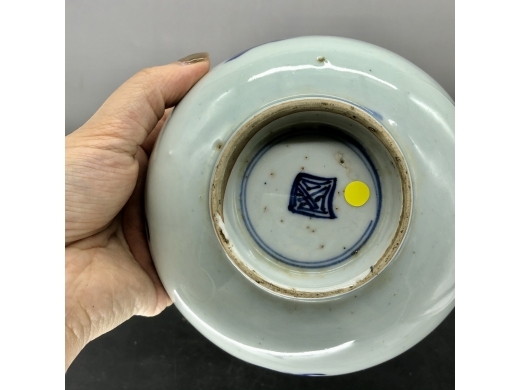 青花云鹤纹半碗