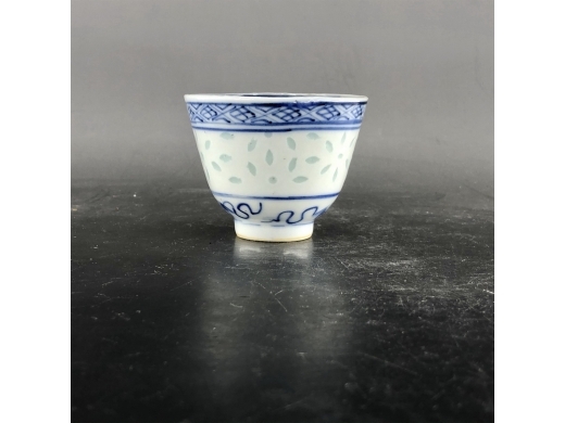 青花琴棋书画米通花茶盏