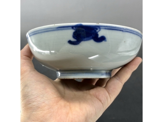 青花云鹤纹半碗