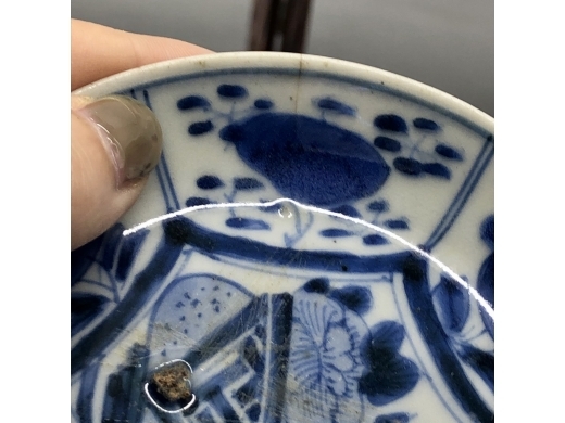 青花花卉纹小碟