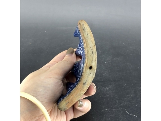 兰釉花卉山形笔架