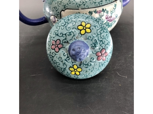 紫砂加彩大茶壶