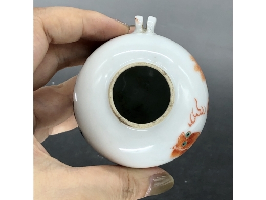 矾红太师少保鸟食缸