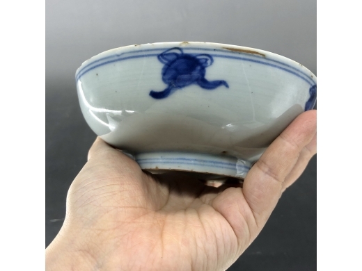 青花云鹤纹半碗
