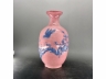 胭脂红堆塑喜鹊登梅瓶