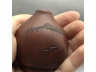 紫砂泥绘山水纹鼻烟壶