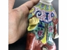 粉彩香童瓷塑