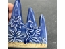 兰釉花卉山形笔架