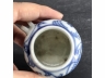 青花淡描缠枝花鸟食缸