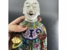 粉彩香童瓷塑
