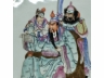 粉彩英武绝伦瓷板