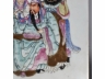 粉彩英武绝伦瓷板