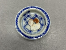 青花高足盘
