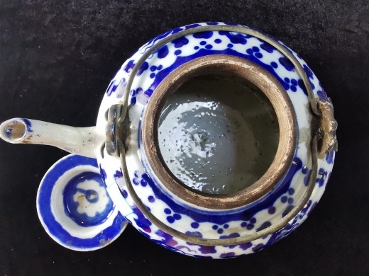 洋兰鱼藻纹茶壶