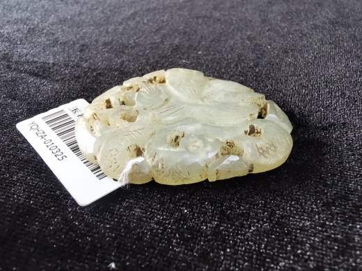 白玉驾鹤仙翁嵌饰