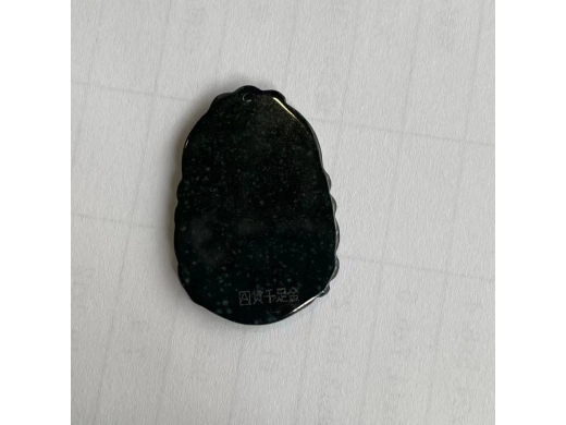 13墨翠千足金生肖蛇牌