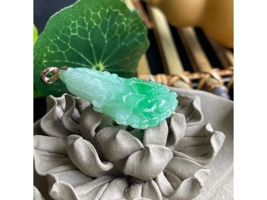 1号18K金翡翠白财