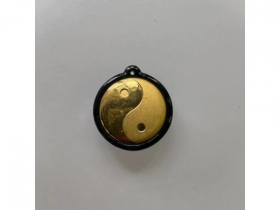 22墨翠千足金挂件