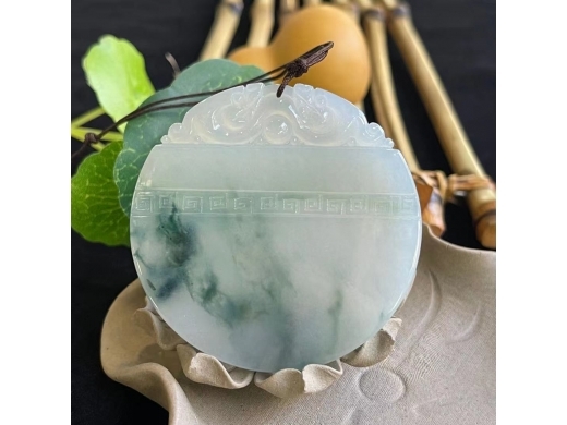 9冰种飘花圆牌