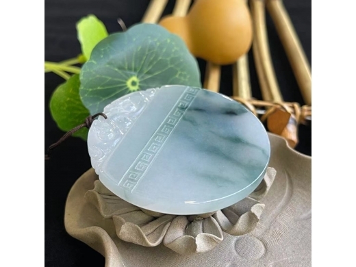 9冰种飘花圆牌