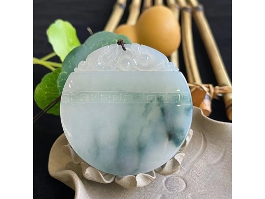 9冰种飘花圆牌
