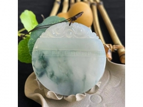 9冰种飘花圆牌