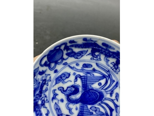青花龙凤纹小碟