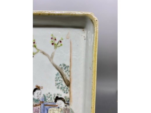 粉彩人物故事茶盘